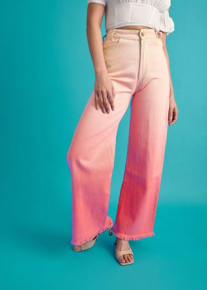 Pink Ombre Denim Jeans
