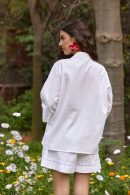 White Cotton Eyelet Shorts