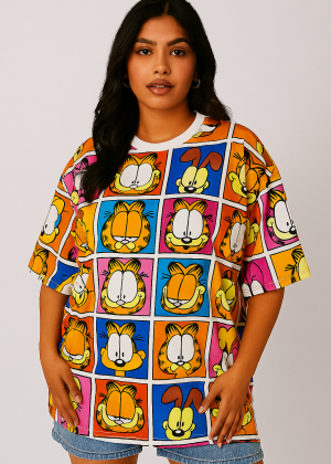 Garfield Comic Panel Oversized T-Shirt