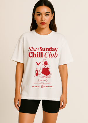 Slow Sunday Chill Club Oversized T-shirt