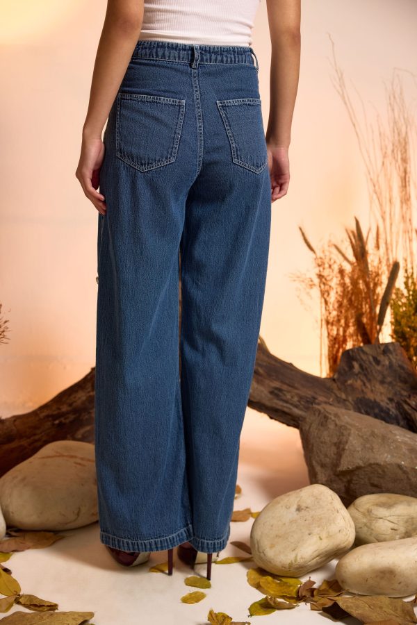 Crystal Studded Denim Jeans - Image 3