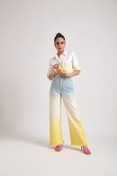 Yellow Ombre Denim Jeans(Double Colors)