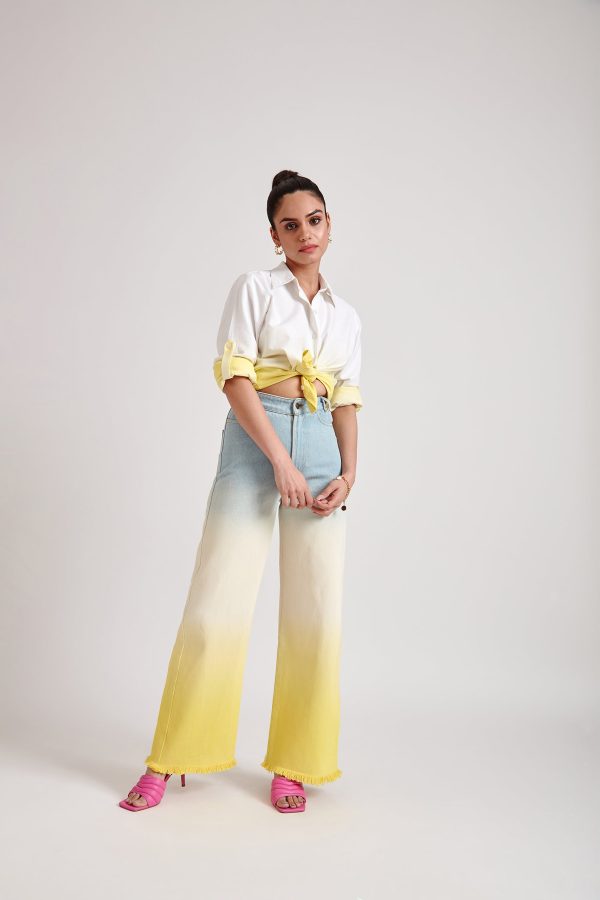 Yellow Ombre Denim Jeans(Double Colors) - Image 3