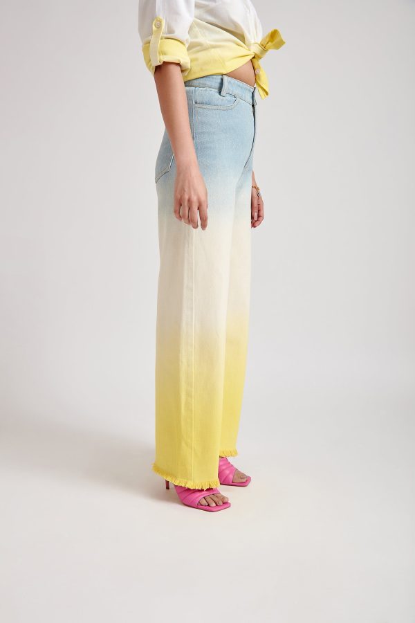 Yellow Ombre Denim Jeans(Double Colors) - Image 5