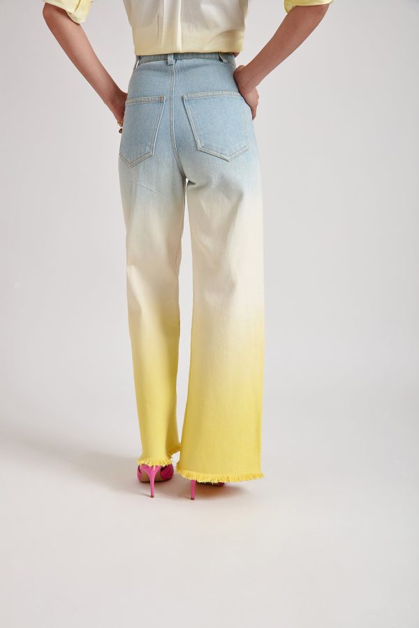 Yellow Ombre Denim Jeans(Double Colors) - Image 6