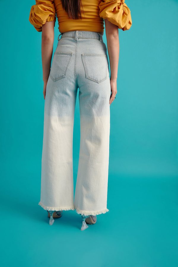 White Ombre Denim Jeans(Single Color) - Image 5