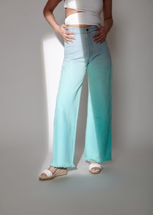 Blue Ombre Denim Jeans(Single Color)