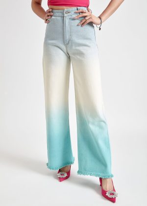 Blue Ombre Denim Jeans(Double Colors)