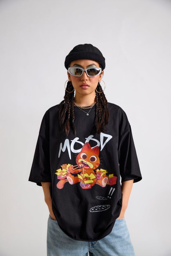 Garfield:Mood Printed Oversized T-shirt