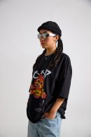 Garfield:Mood Printed Oversized T-shirt