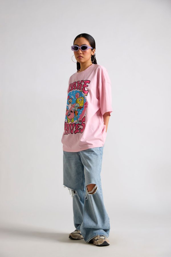Spongebob:Make Waves Oversized T-shirt - Image 3
