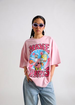 Spongebob:Make Waves Oversized T-shirt