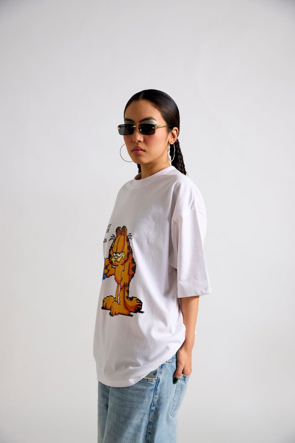 Garfield:Insert Coffee To Begin Oversized T-shirt - Image 3