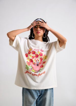 Spongebob:Keep the Good Vibes Flowing  Oversized T-shirt