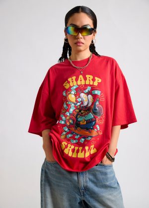 Spongebob:Sharp Skillz Oversized T-shirt