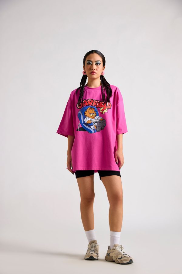 Garfield:Grampy Printed Oversized T-shirt - Image 3