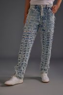 Blue Distressed Denim Jeans