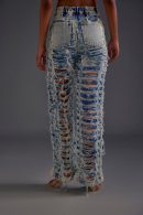 Blue Distressed Denim Jeans