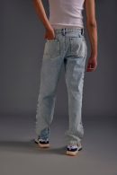 Light Wash Blue Knee-Cut Jeans
