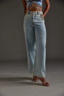 Rhinestone Embellished Cutout Jeans
