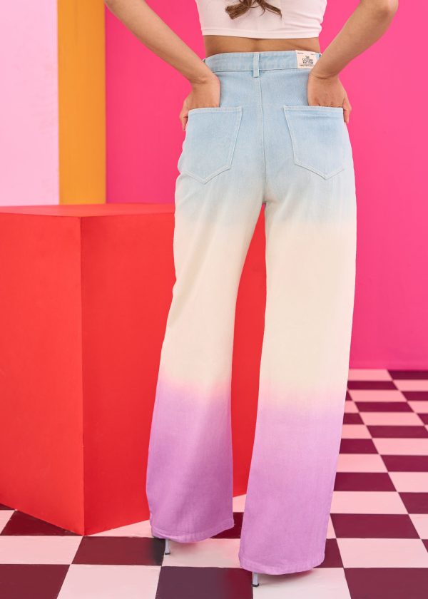 Emily in Paris: Lavender Ombre Dyed Jeans - Image 3