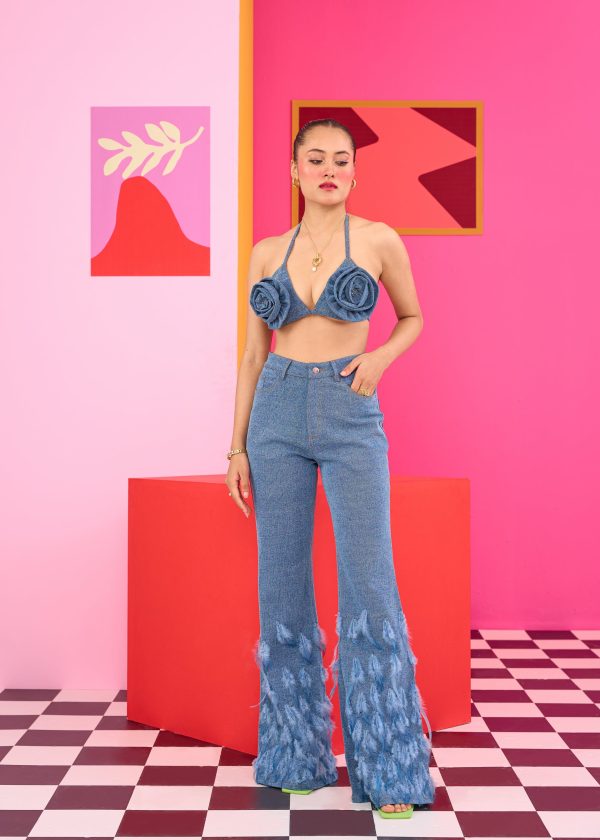 Emily in Paris: Feathered Bootcut Jeans - Image 2