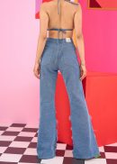 Emily in Paris: Feathered Bootcut Jeans