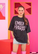 Emily in Paris: Oversized Black T-shirt