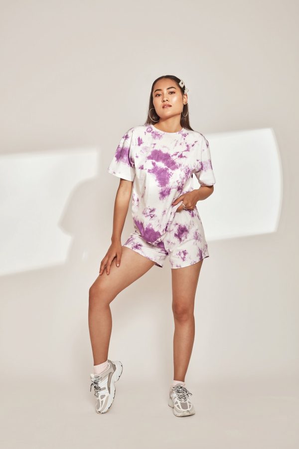 Lavender Tie & Dye Shorts - Image 4