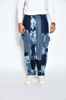 Patchwork Denim Cargo Pants